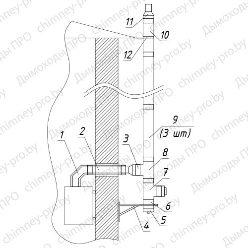 Комплект №17 для настенного котла